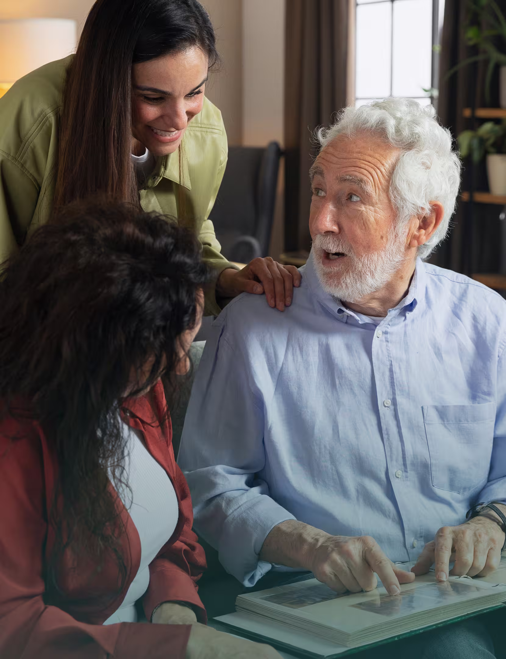 Residents walking together